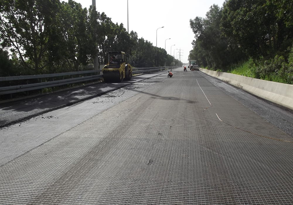 Asphalt reinforcement against reflective cracking - Ayalon Highways